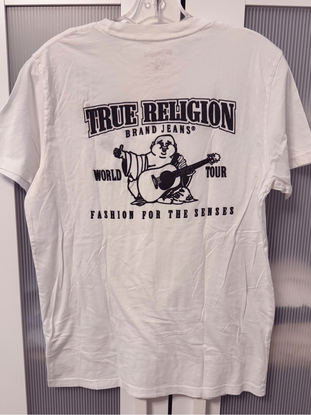 True Religion White Graphic Tee World Tour Unisex Tshirt Men Size M